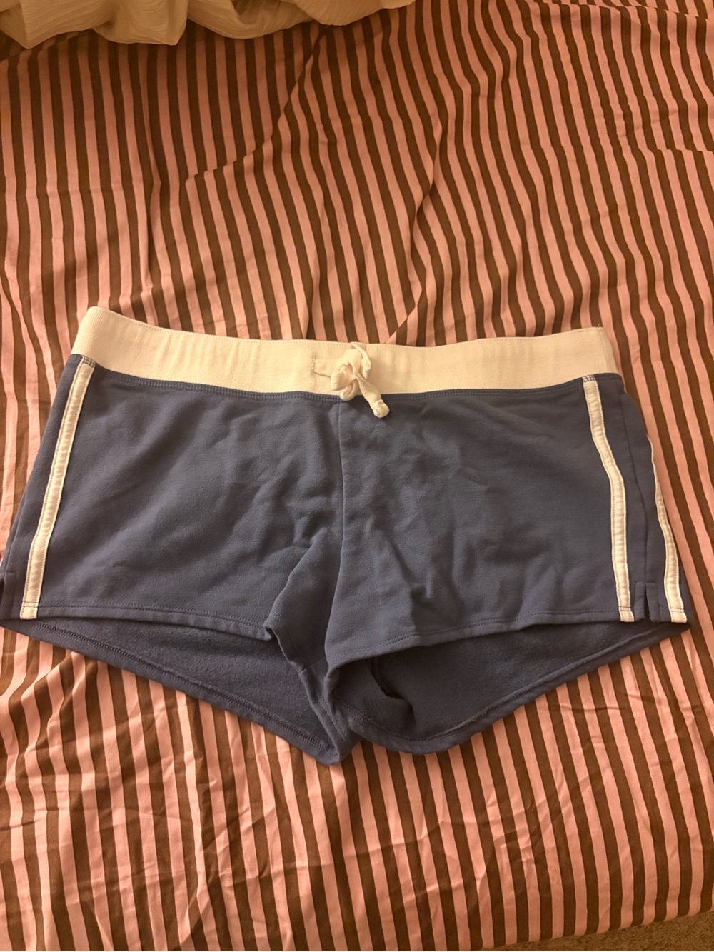 Aeropostale Blue Athletic Lounge Shorts with White Waistband